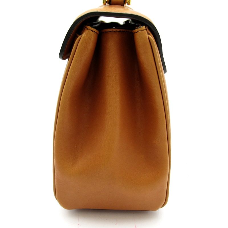 Celine Small 16 Seeds 2-Way Handbag Calfskin Tan — view 3