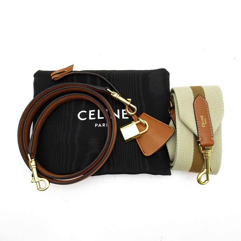 Celine Small 16 Seeds 2-Way Handbag Calfskin Tan — view 8