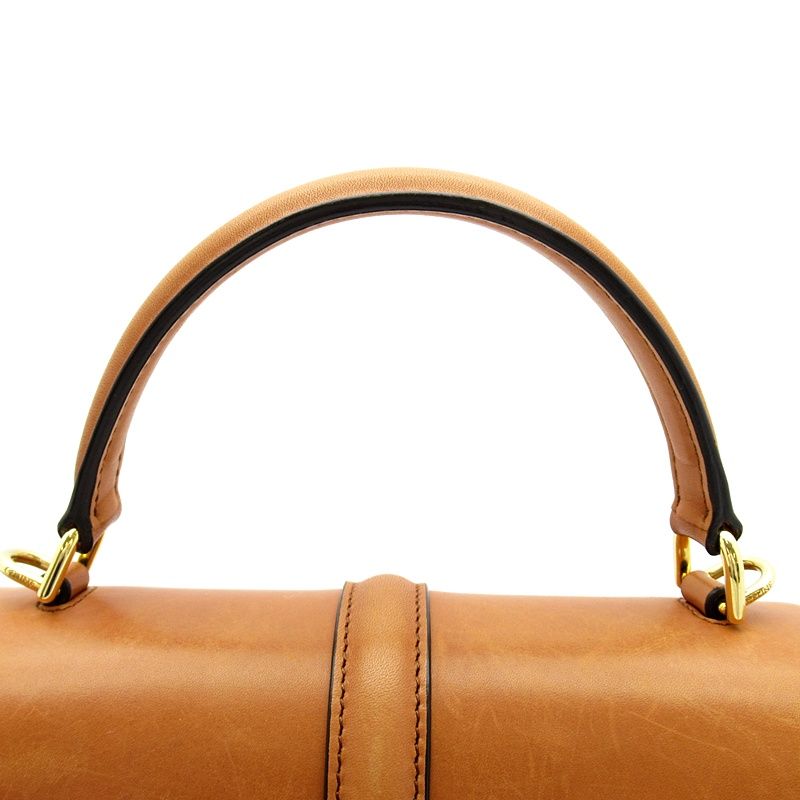 Celine Small 16 Seeds 2-Way Handbag Calfskin Tan — view 2