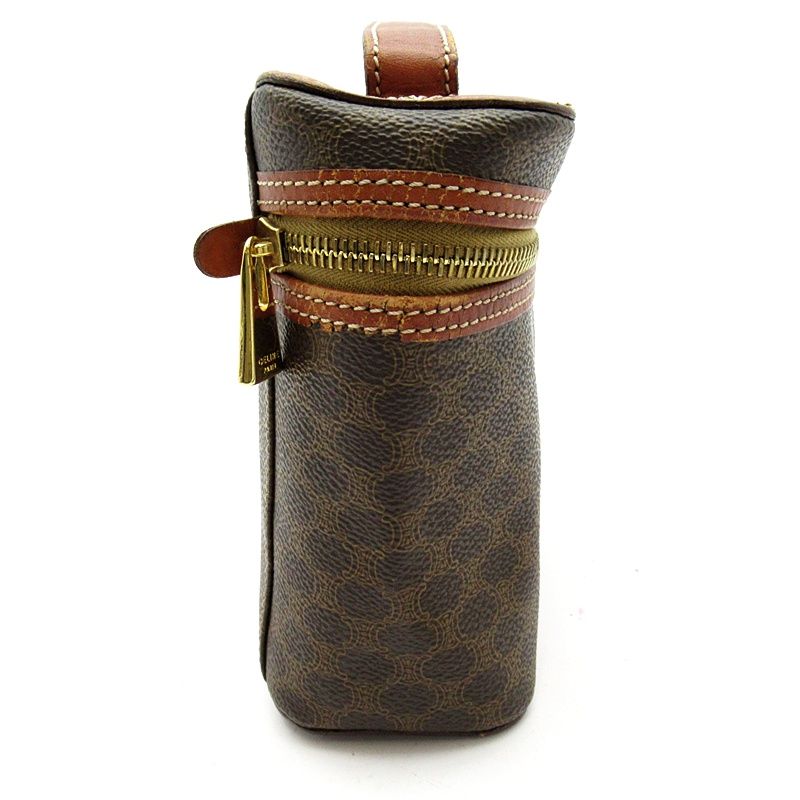 Celine Macadam Vanity Bag Leather Handbag Brown — view 5