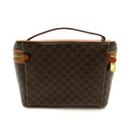 Celine Macadam Vanity Bag Leather Handbag Brown — view 4