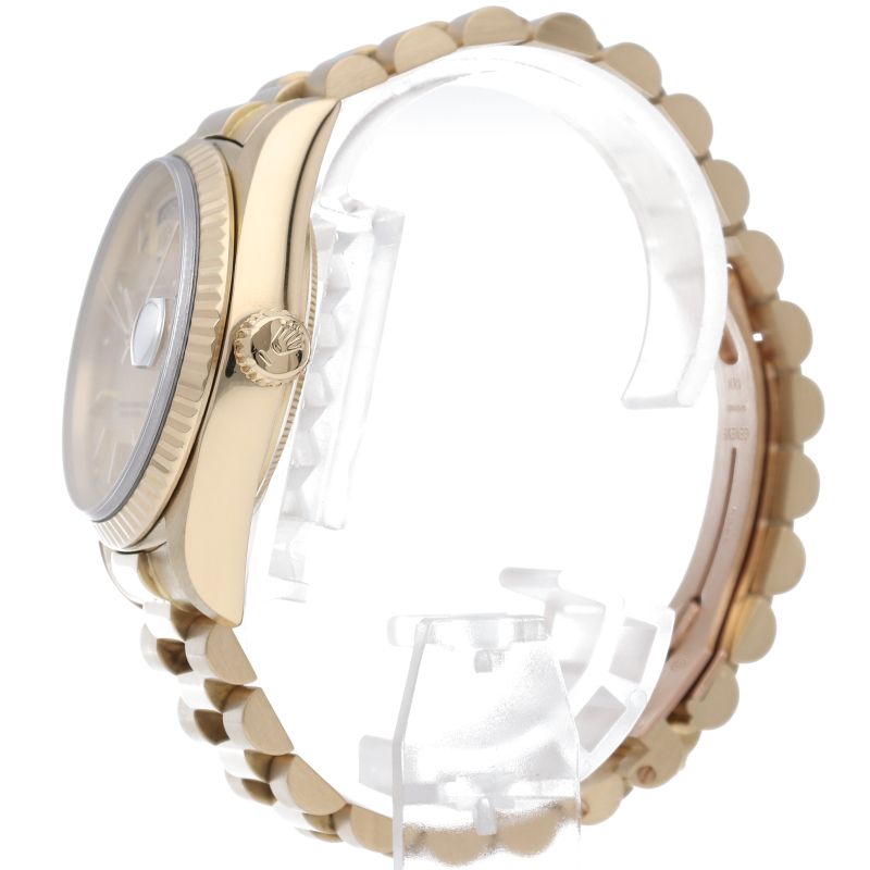 Rolex Day Date Watch 18k Yellow Gold Champagne Gold Oh Polished — view 3