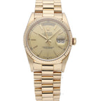Rolex Day Date Watch 18k Yellow Gold Champagne Gold Polished — view 2