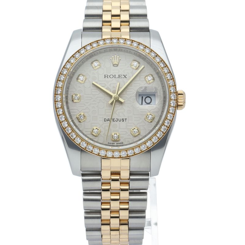 Rolex Datejust 36 Watch Diamond Bezel Computer Dial Overhauled Box Protected — view 2