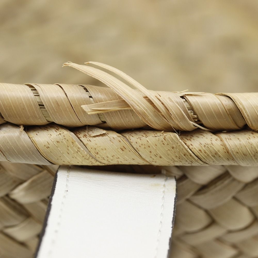 Loewe Basket Raffia Leather Beige Tote — view 8