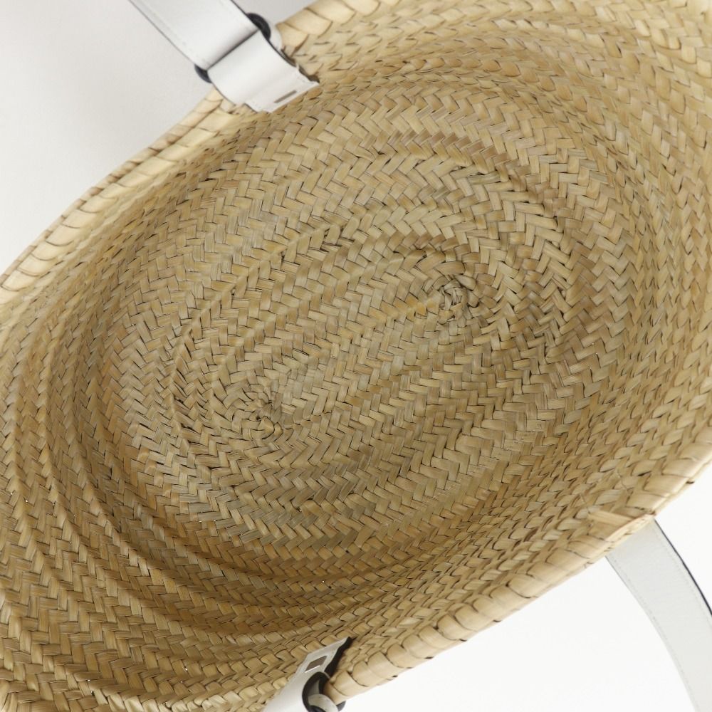 Loewe Basket Raffia Leather Beige Tote — view 6