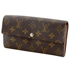 Louis Vuitton Portefeuille Sarah Monogram Canvas Brown Wallet — view 2