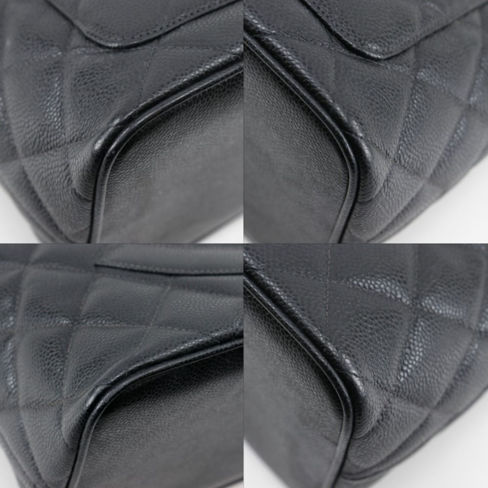 Chanel Medallion Tote CC Logo Quilted Caviar Leather Black — view 4