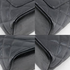 Chanel Medallion Tote CC Logo Quilted Caviar Leather Black — view 4