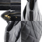 Chanel Medallion Tote CC Logo Quilted Caviar Leather Black — view 9