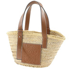 Loewe Basket Bag Small Bag Raffia Leather Beige Handbag — view 2