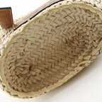 Loewe Basket Bag Small Bag Raffia Leather Beige Handbag — view 8