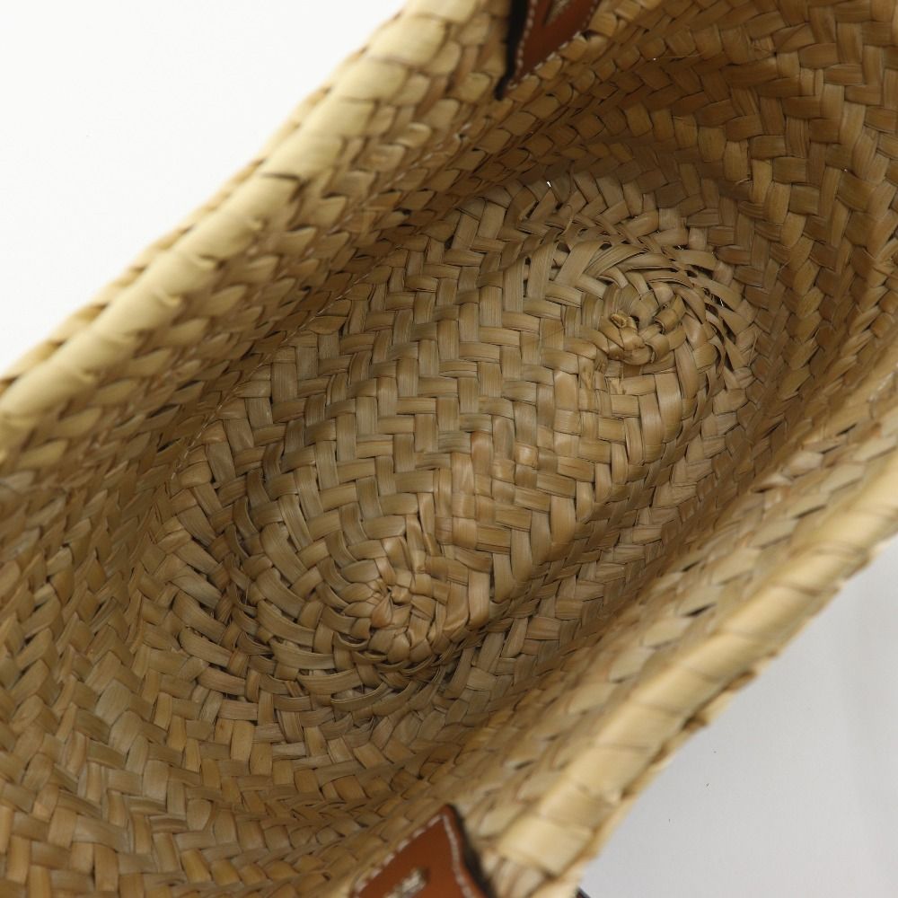 Loewe Basket Bag Small Bag Raffia Leather Beige Handbag — view 7