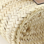 Loewe Basket Bag Small Bag Raffia Leather Beige Handbag — view 4