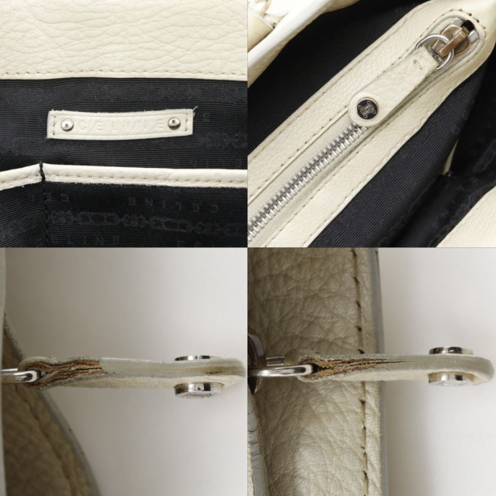 Celine Boogie Back Calfskin Beige Handbag — view 9