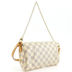 Louis Vuitton Favorite PM Damier Azur Canvas White Shoulder Bag — view 3