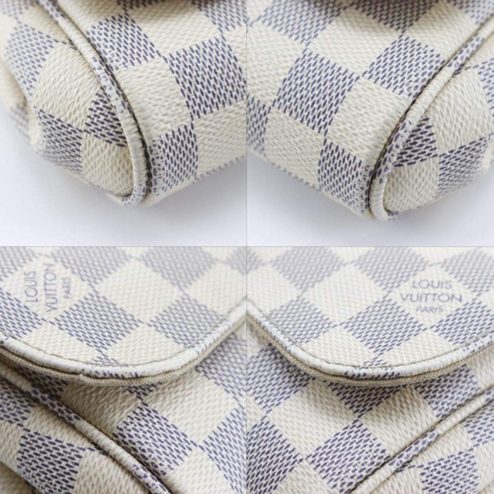Louis Vuitton Favorite PM Damier Azur Canvas White Shoulder Bag — view 4