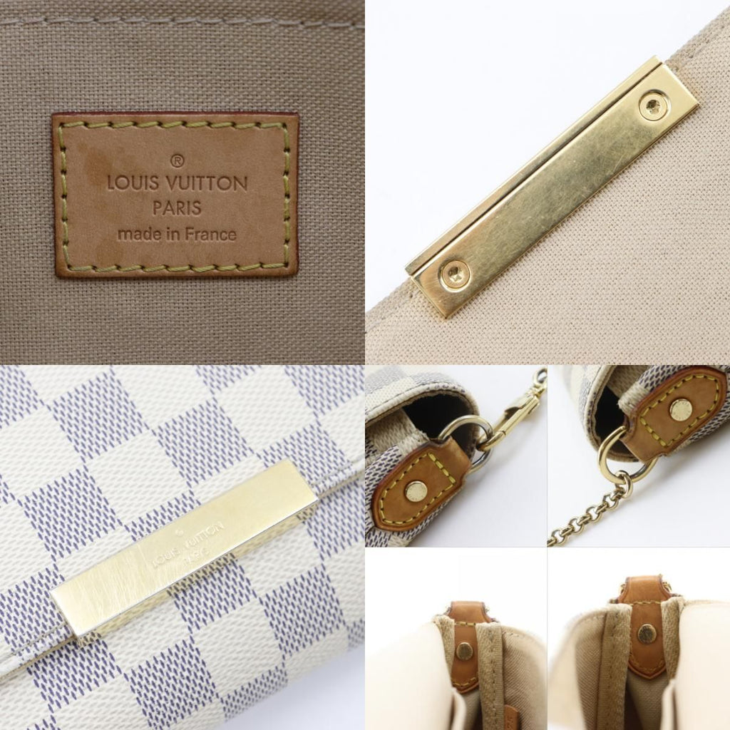 Louis Vuitton Favorite PM Damier Azur Canvas White Shoulder Bag — view 9
