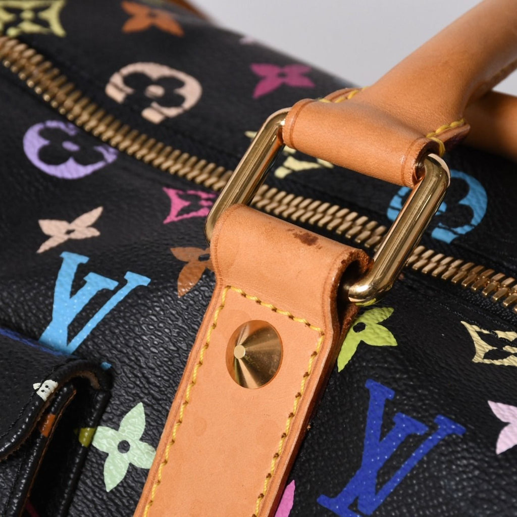 Louis Vuitton Takashi Murakami Monogram Multicolor Keepall 45 Boston Bag Noir — view 6
