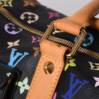 Louis Vuitton Takashi Murakami Monogram Multicolor Keepall 45 Boston Bag Noir — view 6