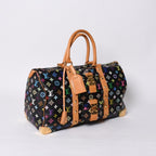 Louis Vuitton Takashi Murakami Monogram Multicolor Keepall 45 Boston Bag Noir — view 3