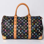 Louis Vuitton Takashi Murakami Monogram Multicolor Keepall 45 Boston Bag Noir — view 2