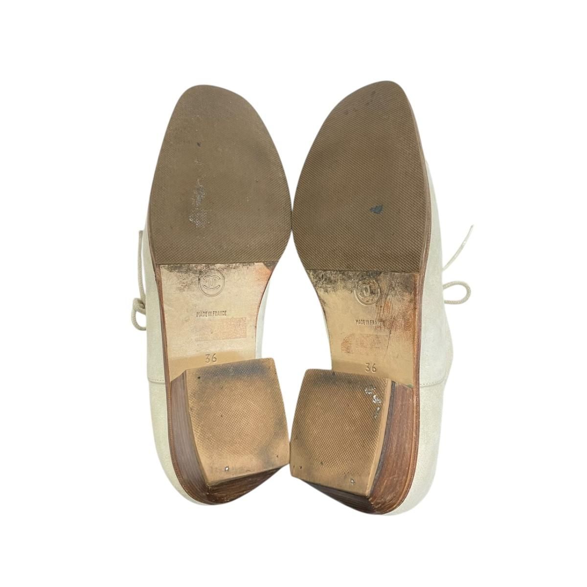 Chanel Lace Up Shoes Suede — view 9