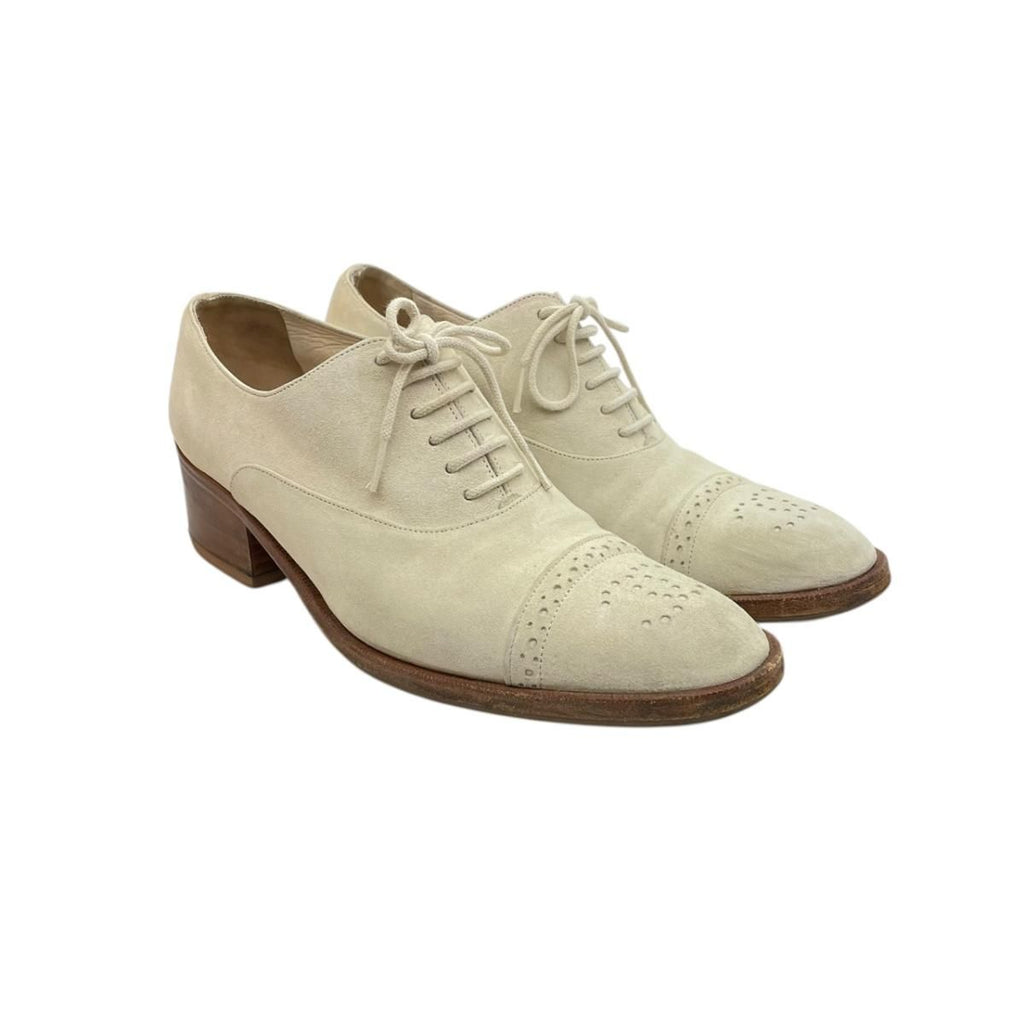 Chanel Lace Up Shoes Suede — view 4