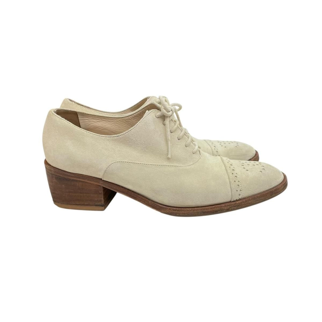 Chanel Lace Up Shoes Suede — view 2