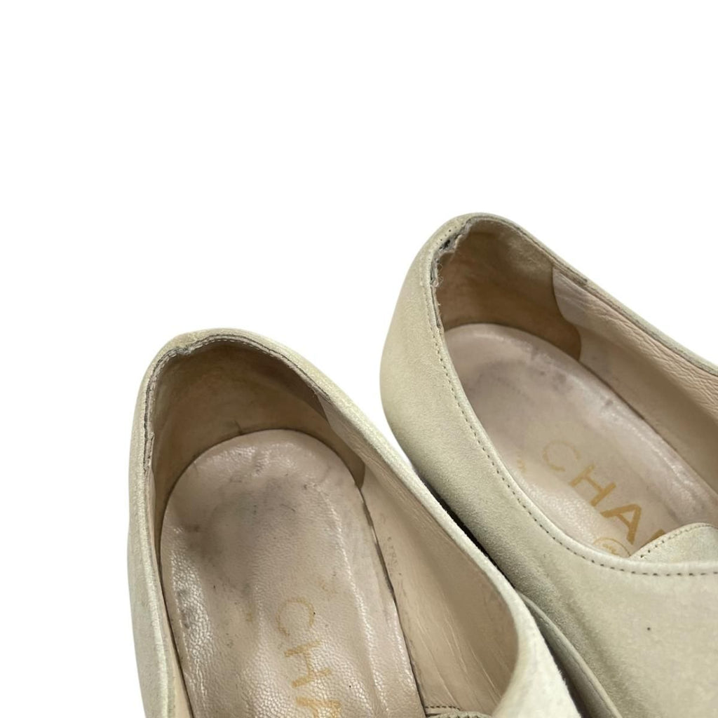 Chanel Lace Up Shoes Suede — view 8