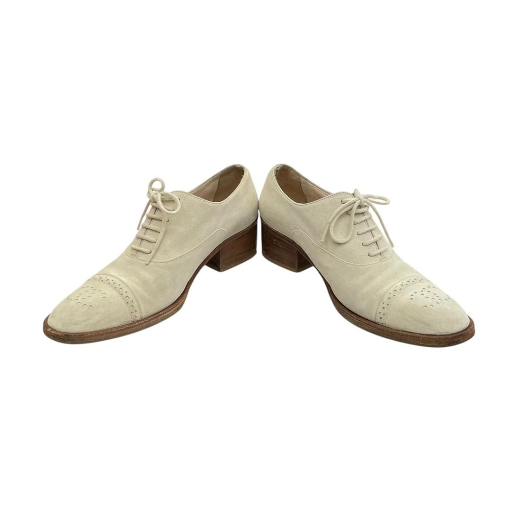 Chanel Lace Up Shoes Suede — view 5