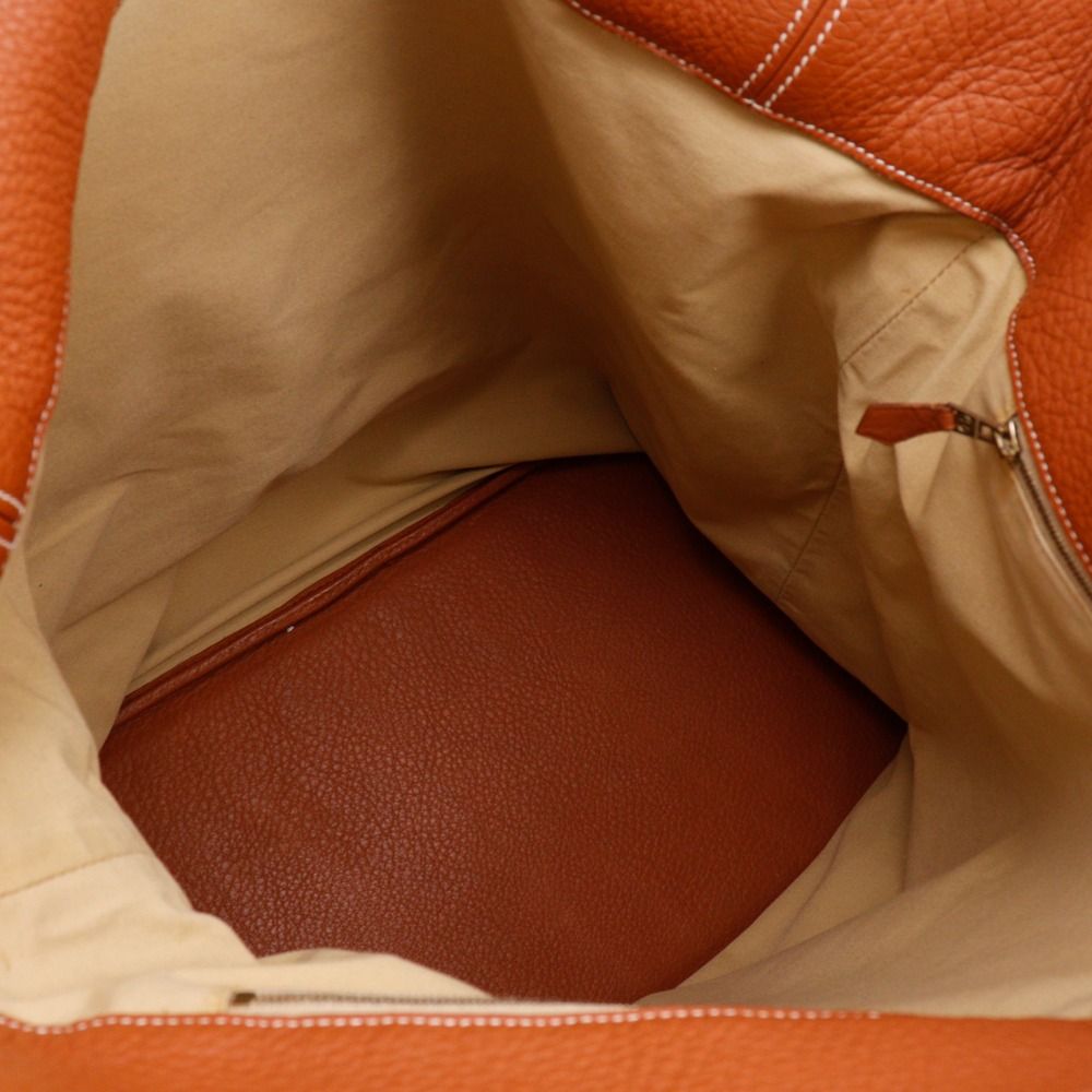 Hermes Tar Taurillon Clemence Brown Tote — view 6