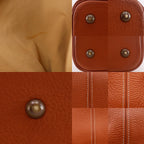 Hermes Tar Taurillon Clemence Brown Tote — view 8