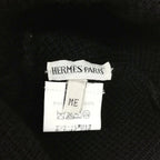 Hermes Martin Margiela Era Cashmere Logo Knit Cap Hat ME Black — view 4