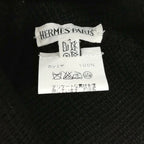 Hermes Martin Margiela Era Cashmere Logo Knit Cap Hat ME Black — view 5