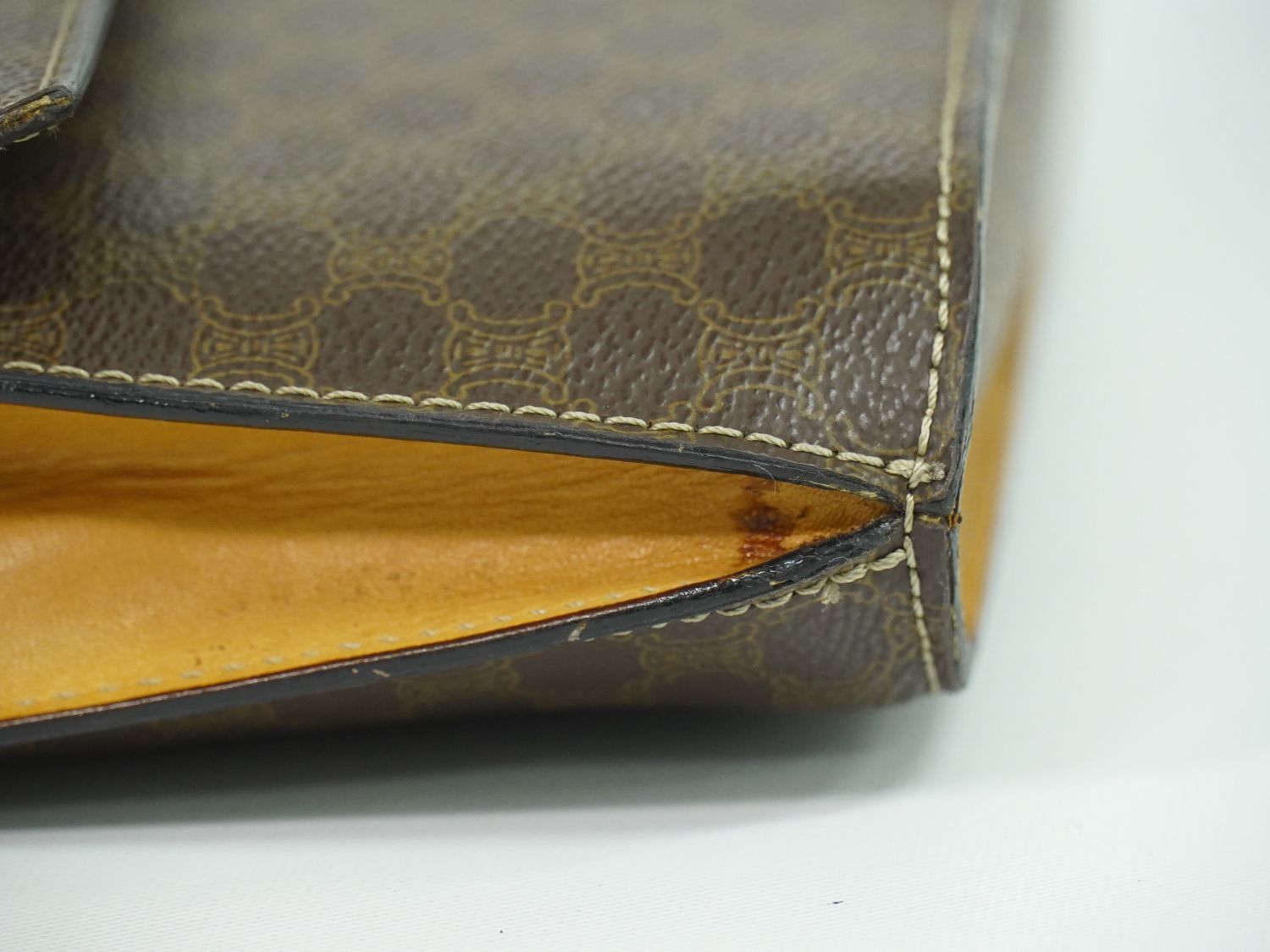 Celine Macadam Medal Motif Shoulder Bag Pochette Brown — view 7