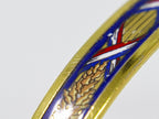 Hermes Enamel PM Bangle Bracelet Cloisonne Gold Plated Multicolor Email — view 7
