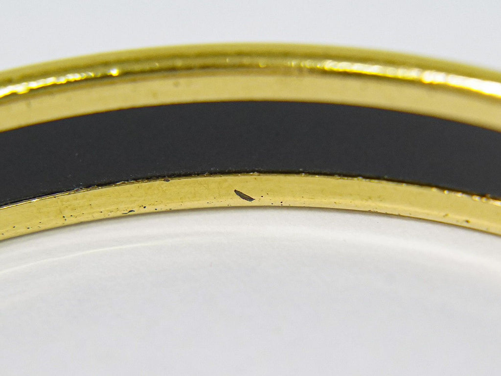 Hermes Enamel PM Bangle Bracelet Cloisonne Gold Plated Multicolor Email — view 6