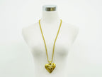 Chanel CC Logo Heart Motif Long Necklace Pendant Gold Plated — view 8