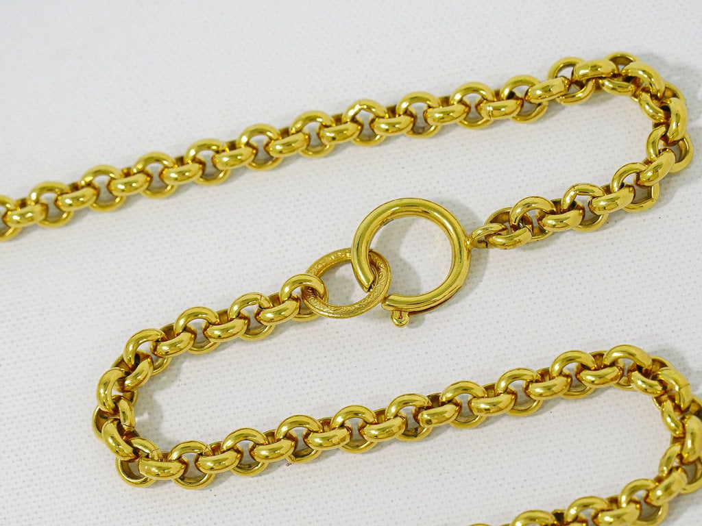 Chanel CC Logo Heart Motif Long Necklace Pendant Gold Plated — view 3