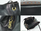 Saint Laurent Yves YSL Leather Shoulder Bag Black — view 8