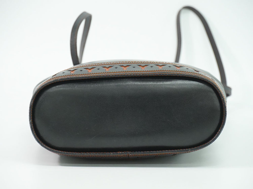 Saint Laurent Yves YSL Leather Shoulder Bag Black — view 3