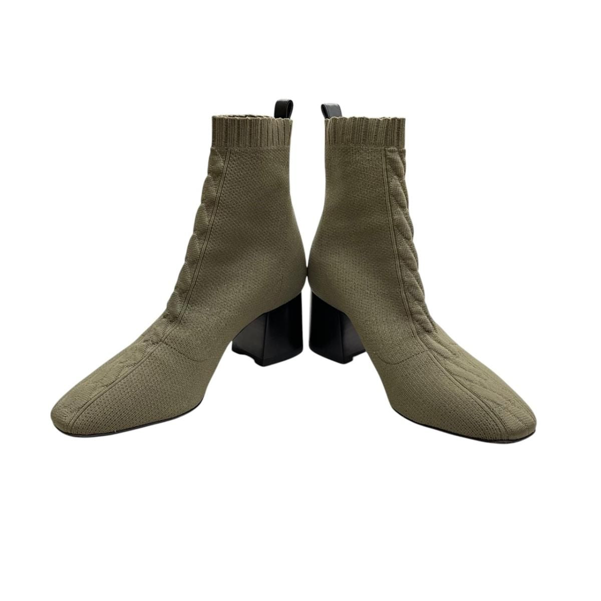 Hermes Voltige Short Boots 36 Knit Khaki — view 4