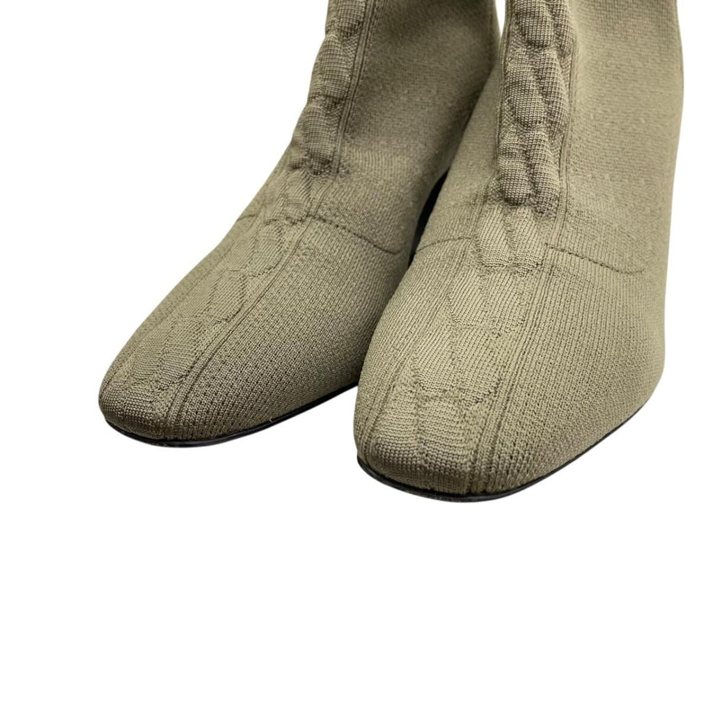 Hermes Voltige Short Boots 36 Knit Khaki — view 6