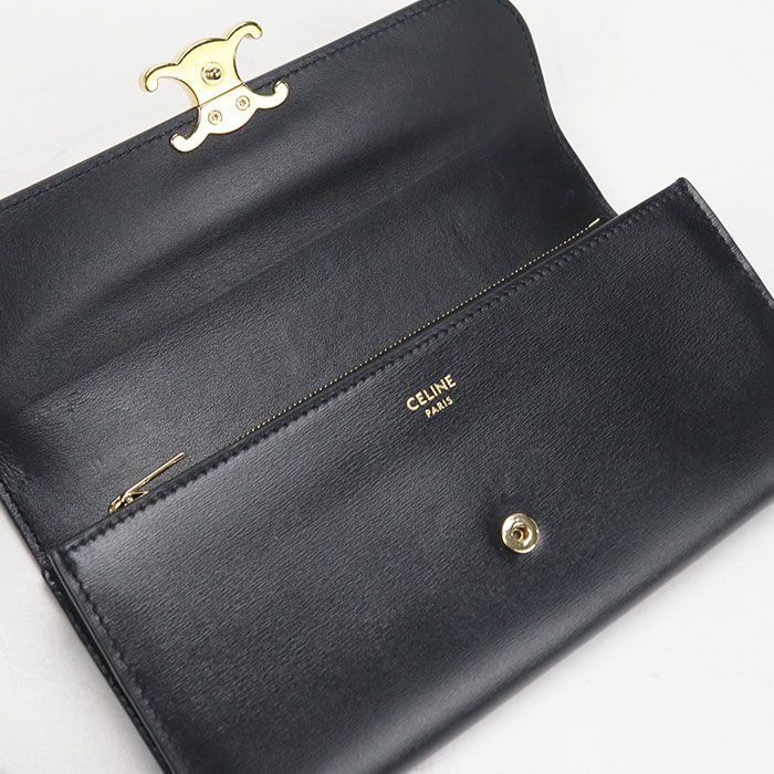 Celine Large Wallet Triomphe Bifold Calfskin — view 8