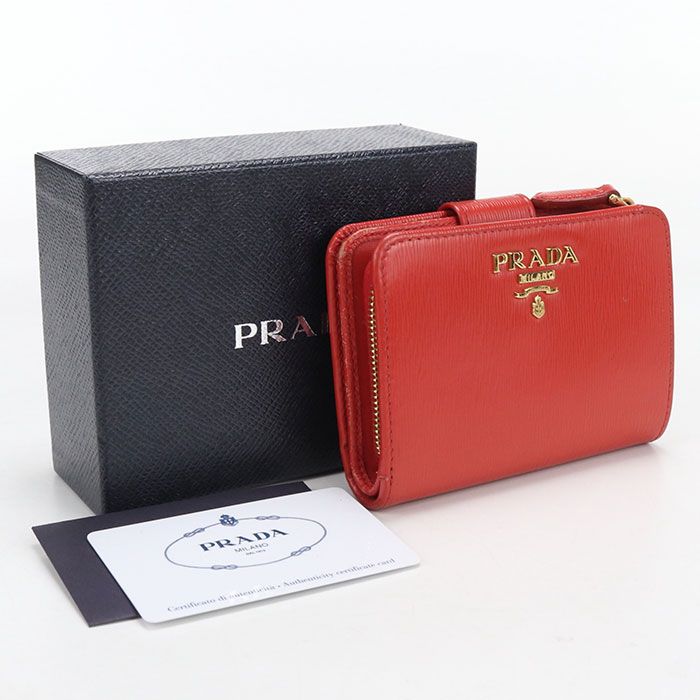 Prada Vitello Leather Wallet Bifold