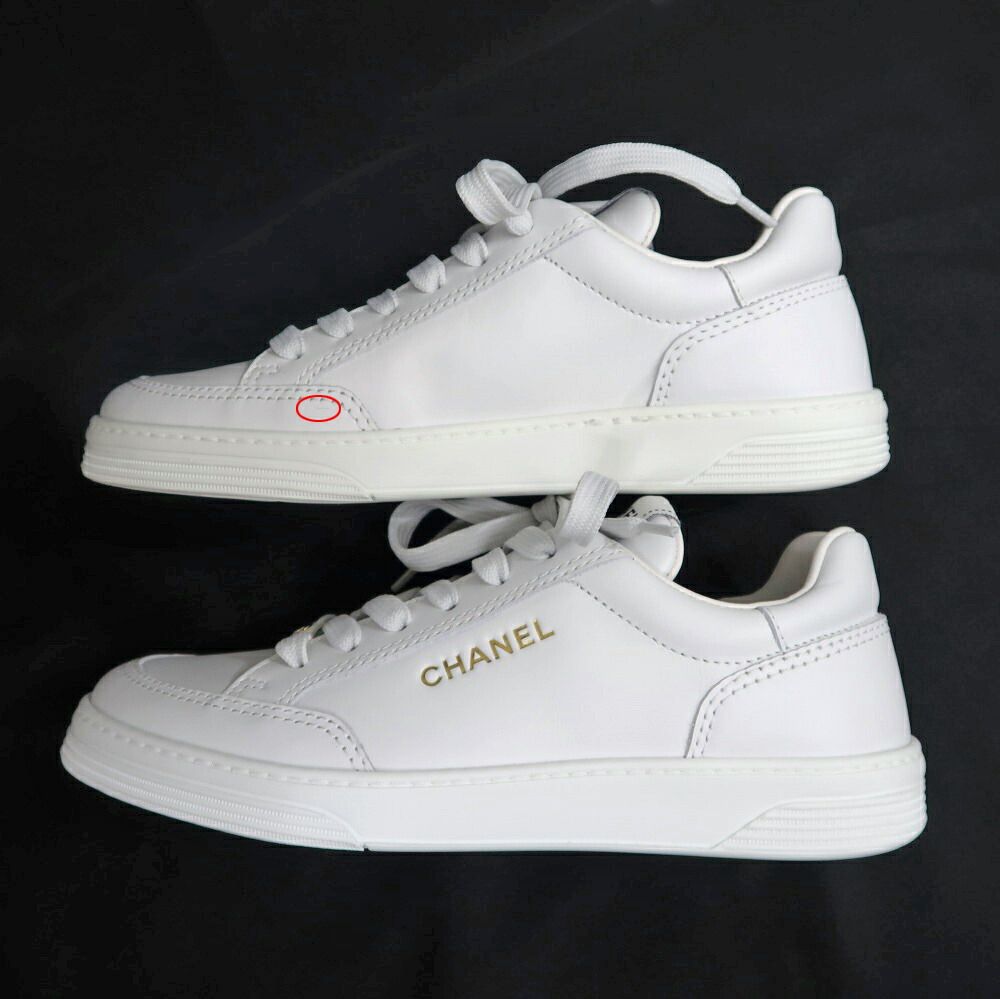 Chanel Sneakers 37 White Leather Shoes — view 4