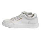 Chanel Sneakers 37 White Leather Shoes