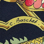 Hermes Carre 90 Silk Scarf Splendeur Des Maharajas Black — view 8
