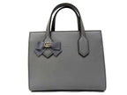 Gucci 2-Way Shoulder Bag GG Ribbon Leather Gray